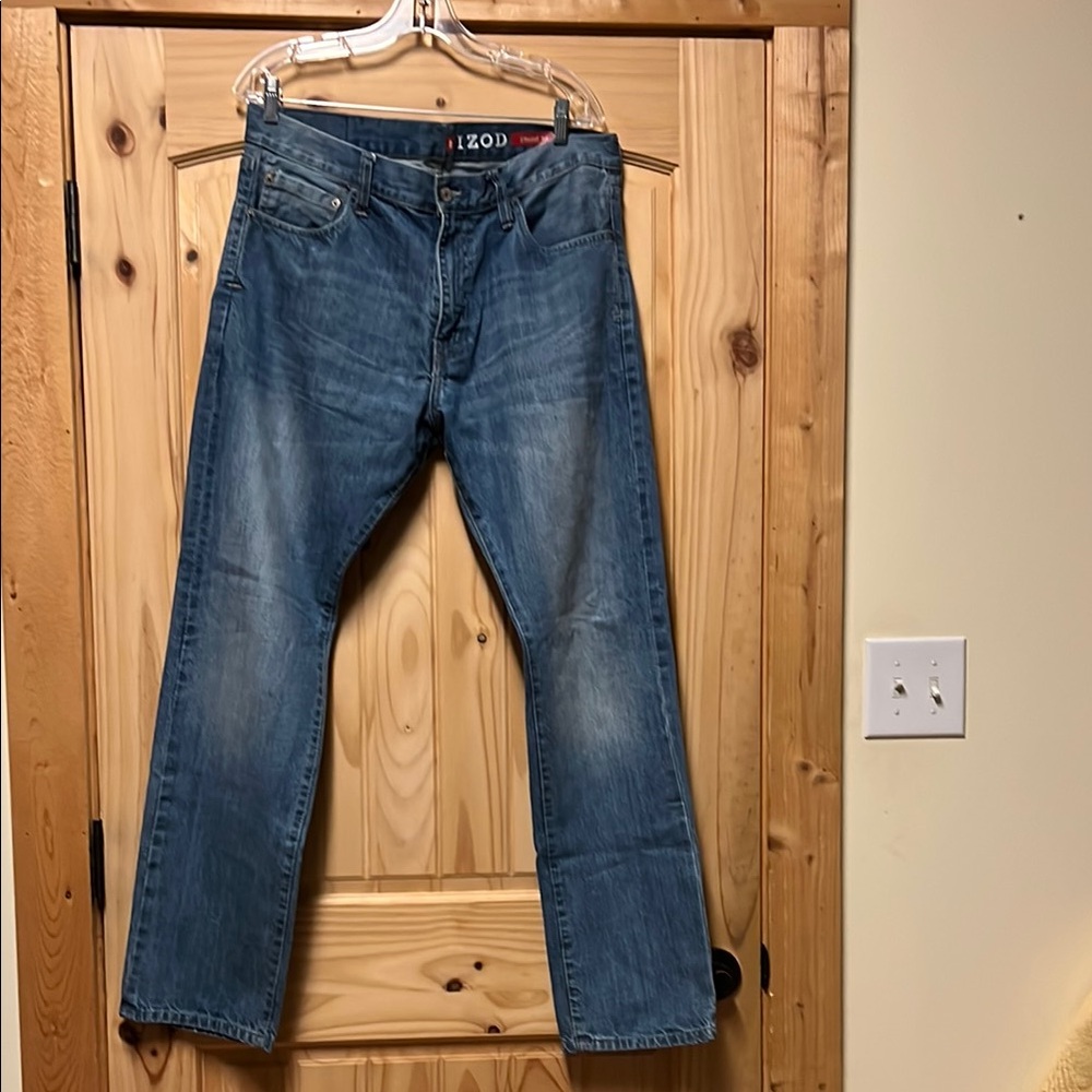 Izod Straight Blue Jeans Classic Denim 36x32